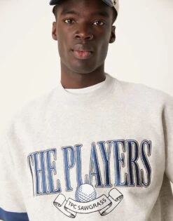 Abercrombie & Fitch Motif Fleece Top In Grey Multi For Men -Abercrombie and Fitch Fashion Shop 207839927 4