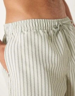 Abercrombie & Fitch 7 Inch Drawstring Swimming Trunks In Olive For Men -Abercrombie and Fitch Fashion Shop 207839976 3