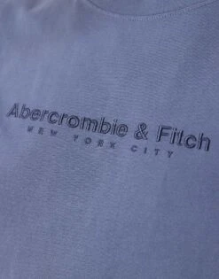 Abercrombie & Fitch Logo T-shirt In Blue For Men -Abercrombie and Fitch Fashion Shop 207840056 2