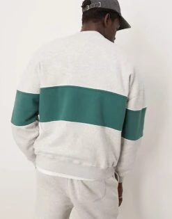 Abercrombie & Fitch Crew Neck Sweatshirt In Grey For Men -Abercrombie and Fitch Fashion Shop 207840058 4