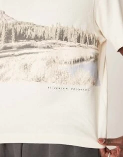 Abercrombie & Fitch Short Sleeve Back Print Graphic T-shirt In Beige For Men -Abercrombie and Fitch Fashion Shop 207840149 3