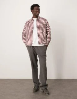 Abercrombie & Fitch Baggy Open Hem Drawstring Joggers In Grey For Men -Abercrombie and Fitch Fashion Shop 207840181 3