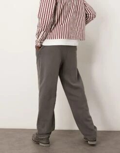 Abercrombie & Fitch Baggy Open Hem Drawstring Joggers In Grey For Men -Abercrombie and Fitch Fashion Shop 207840181 4