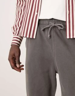 Abercrombie & Fitch Baggy Open Hem Drawstring Joggers In Grey For Men -Abercrombie and Fitch Fashion Shop 207840181 5