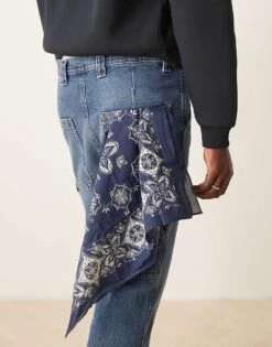 Abercrombie & Fitch Printed Bandana In Blue For Men -Abercrombie and Fitch Fashion Shop 207840261 3