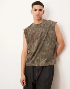 Abercrombie & Fitch Premium Vest In Khaki For Men