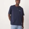 Abercrombie & Fitch Premium Logo T-shirt In Navy For Men -Abercrombie and Fitch Fashion Shop 207840472 1 navy