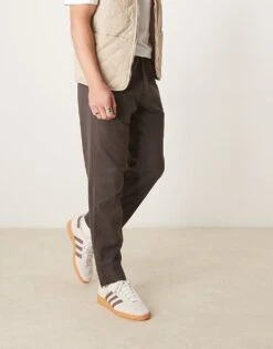 Abercrombie & Fitch Loose Pull On Trousers In Brown For Men -Abercrombie and Fitch Fashion Shop 207840534 5