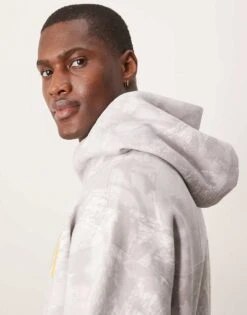 Abercrombie & Fitch Montana Graphic Hoodie In Grey For Men Grey Camo -Abercrombie and Fitch Fashion Shop 207840604 4