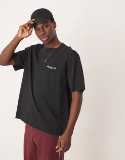 Abercrombie & Fitch Premium Logo T-shirt In Black For Men -Abercrombie and Fitch Fashion Shop 207840620 1 black 1