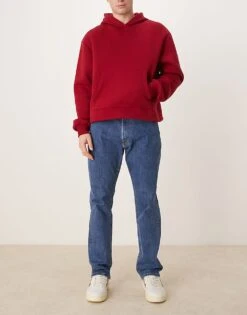 Abercrombie & Fitch Athletic Fit Straight Leg Jeans In Mid Wash Blue For Men Medium Wash -Abercrombie and Fitch Fashion Shop 207840677 1 mediumwash 1