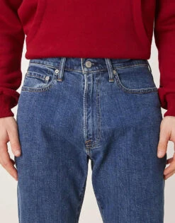 Abercrombie & Fitch Athletic Fit Straight Leg Jeans In Mid Wash Blue For Men Medium Wash -Abercrombie and Fitch Fashion Shop 207840677 5