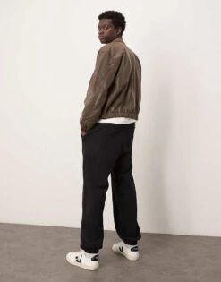 Abercrombie & Fitch Drawstring Cuffed Joggers In Black For Men -Abercrombie and Fitch Fashion Shop 207840716 5