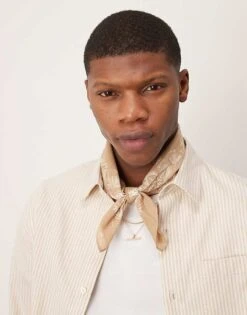 Abercrombie & Fitch Printed Bandana In Tan For Men