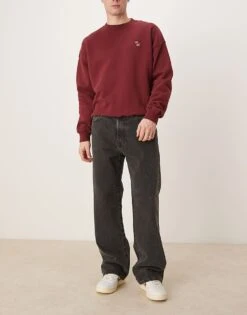 Abercrombie & Fitch Baggy Jeans In Washed Black For Men