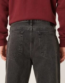 Abercrombie & Fitch Baggy Jeans In Washed Black For Men -Abercrombie and Fitch Fashion Shop 207840761 5