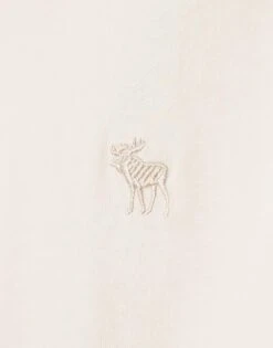 Abercrombie & Fitch Premium Icon Logo Short Sleeve T-shirt In Off White For Men -Abercrombie and Fitch Fashion Shop 207840800 3