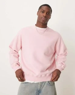 Abercrombie & Fitch Cropped Essential Sweat Top In Pink For Men Dusky Orchid -Abercrombie and Fitch Fashion Shop 207886157 1 duskyorchid 1