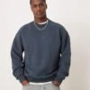 Abercrombie & Fitch Essential Sweat Top In Dark Green For Men Nightshade -Abercrombie and Fitch Fashion Shop 207886159 1 nightshade