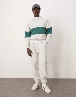 Abercrombie & Fitch Premium Open Hem Jogger In Grey For Men Ensign Blue