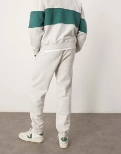 Abercrombie & Fitch Premium Open Hem Jogger In Grey For Men Ensign Blue -Abercrombie and Fitch Fashion Shop 207886183 4