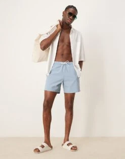 Abercrombie & Fitch Stretch Swim Wear Short In Turquoise Stripe For Men Tourmaline -Abercrombie and Fitch Fashion Shop 207886197 1 tourmaline 1