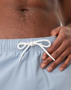 Abercrombie & Fitch Stretch Swim Wear Short In Turquoise Stripe For Men Tourmaline -Abercrombie and Fitch Fashion Shop 207886197 4