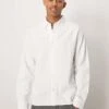 Abercrombie & Fitch Textured Long Sleeve Relaxed Shirt In White For Men Bright White -Abercrombie and Fitch Fashion Shop 207886221 1 brightwhite