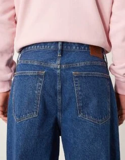 Abercrombie & Fitch Baggy Fit Jeans In Mid-blue Wash For Men -Abercrombie and Fitch Fashion Shop 207886246 4