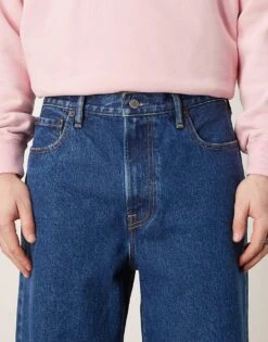 Abercrombie & Fitch Baggy Fit Jeans In Mid-blue Wash For Men -Abercrombie and Fitch Fashion Shop 207886246 5