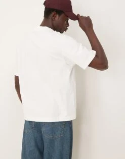 Abercrombie & Fitch Heavy Weight T-shirt In White For Men Bright White -Abercrombie and Fitch Fashion Shop 207886282 4