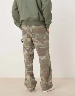 Abercrombie & Fitch Baggy Carpenter Trouser In Camo Print For Men -Abercrombie and Fitch Fashion Shop 207886320 3