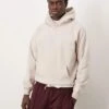 Abercrombie & Fitch Cropped Essential Hoodie In Cream For Men Irish Cream -Abercrombie and Fitch Fashion Shop 207886358 1 irishcream