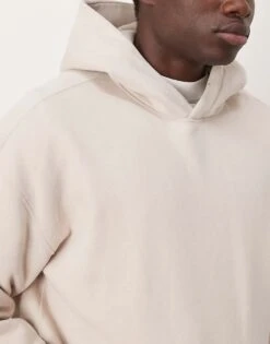 Abercrombie & Fitch Cropped Essential Hoodie In Cream For Men Irish Cream -Abercrombie and Fitch Fashion Shop 207886358 3