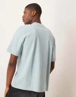 Abercrombie & Fitch Logo T-shirt In Washed Teal For Men Tourmaline Wash -Abercrombie and Fitch Fashion Shop 207886413 3