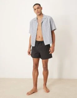 Abercrombie & Fitch Stretch Swim Wear Short In Contrast Stripe For Men -Abercrombie and Fitch Fashion Shop 207886436 3