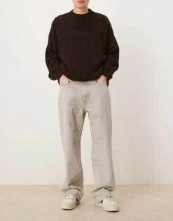 Abercrombie & Fitch Baggy Jean In Grey Wash For Men