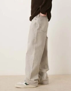 Abercrombie & Fitch Baggy Jean In Grey Wash For Men -Abercrombie and Fitch Fashion Shop 207886507 3