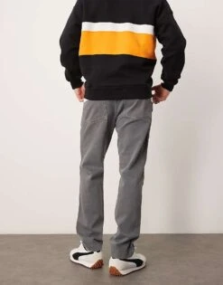 Abercrombie & Fitch Straight Leg Trouser In Grey For Men Quiet Shade -Abercrombie and Fitch Fashion Shop 207886560 4