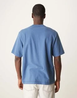 Abercrombie & Fitch Logo T-shirt In Washed Navy For Men Ensign Blue Wash -Abercrombie and Fitch Fashion Shop 207886622 3