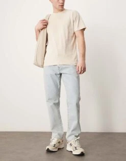 Abercrombie & Fitch Straight Leg Jeans In Bleach Blue Wash For Men Light -Abercrombie and Fitch Fashion Shop 207886646 1 light 1