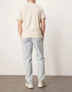 Abercrombie & Fitch Straight Leg Jeans In Bleach Blue Wash For Men Light -Abercrombie and Fitch Fashion Shop 207886646 3